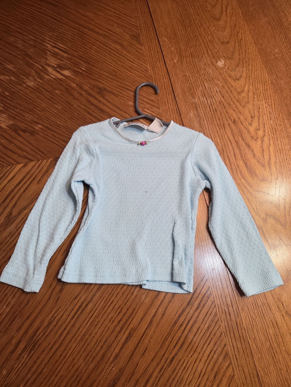 Basic Editions Light Blue Long Sleeve Girls Top